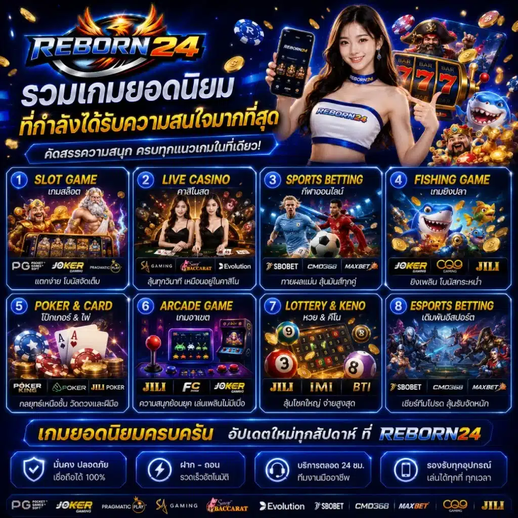 REBORN24 รวมเกมยอดนิยมที่กำลังได้รับความสนใจมากที่สุด